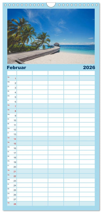 Südsee-Inseln. Von Fidschi bis Bora Bora (CALVENDO Familienplaner 2026)