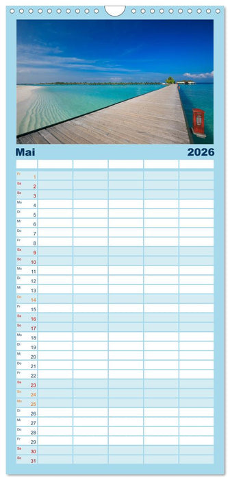 Südsee-Inseln. Von Fidschi bis Bora Bora (CALVENDO Familienplaner 2026)