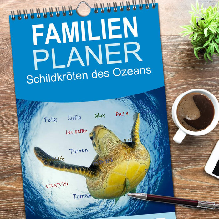 Schildkröten des Ozeans (CALVENDO Familienplaner 2026)