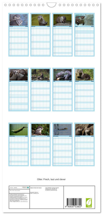 Otter. Frech, laut und clever (CALVENDO Familienplaner 2026)