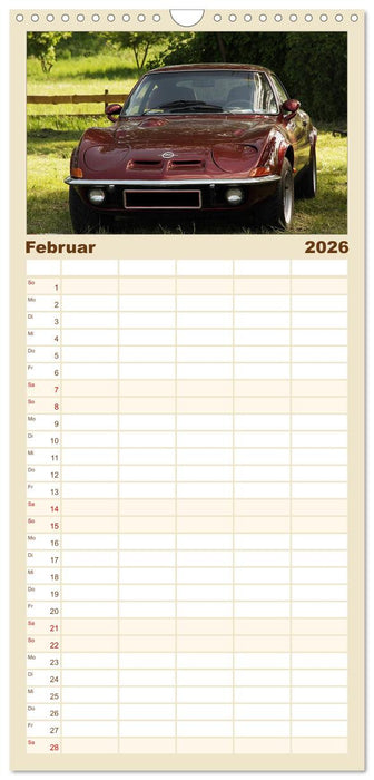Opel GT Der Kalender (CALVENDO Familienplaner 2026)