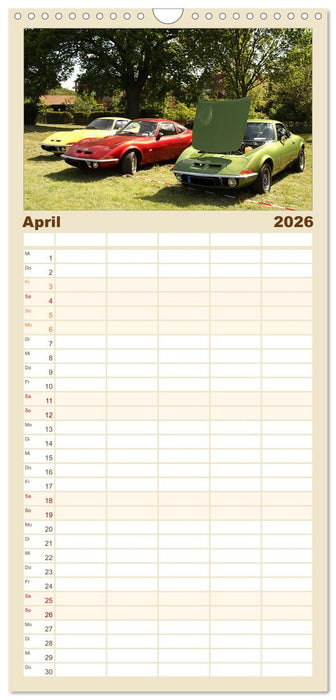 Opel GT Der Kalender (CALVENDO Familienplaner 2026)