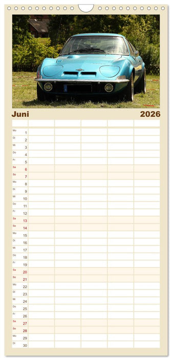 Opel GT Der Kalender (CALVENDO Familienplaner 2026)