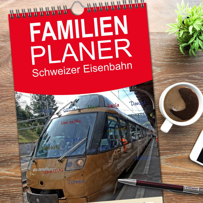 Schweizer Eisenbahn (CALVENDO Familienplaner 2026)