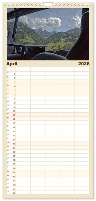 Schweizer Eisenbahn (CALVENDO Familienplaner 2026)