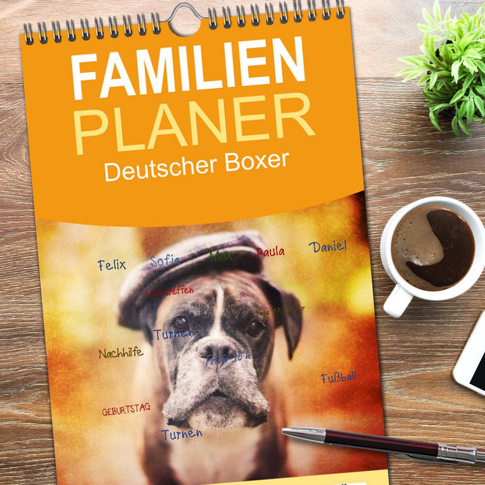Deutscher Boxer (CALVENDO Familienplaner 2026)