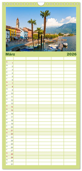 TESSIN Werner Dieterich (CALVENDO Familienplaner 2026)