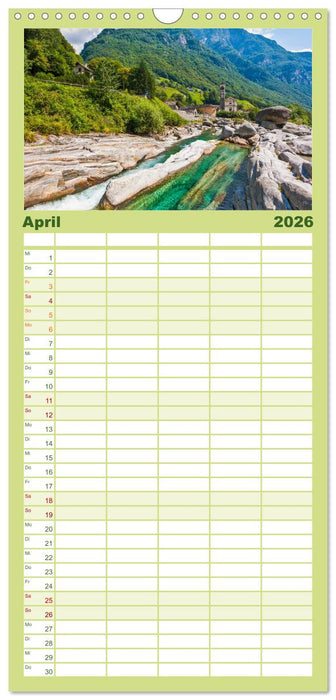 TESSIN Werner Dieterich (CALVENDO Familienplaner 2026)