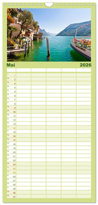 TESSIN Werner Dieterich (CALVENDO Familienplaner 2026)