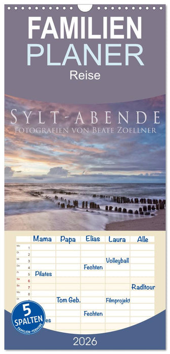 Sylt-Abende - Fotografien von Beate Zoellner (CALVENDO Familienplaner 2026)