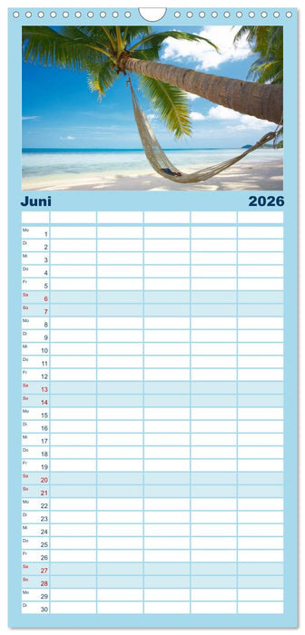 Traumstrände in der Karibik (CALVENDO Familienplaner 2026)