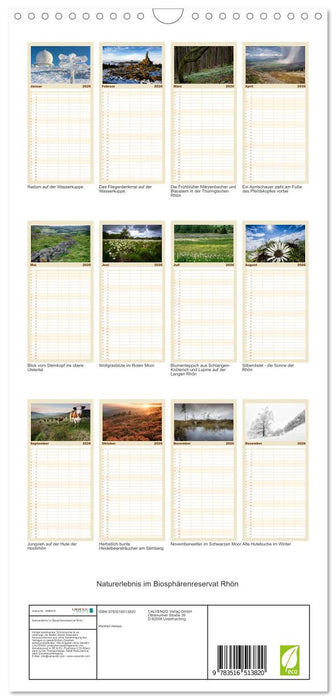 Naturerlebnis im Biosphärenreservat Rhön (CALVENDO Familienplaner 2026)