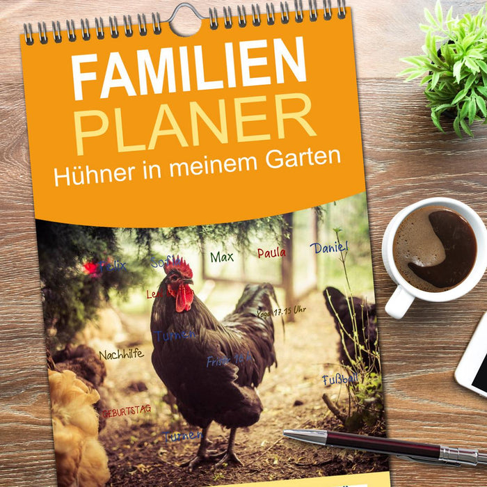 Hühner in meinem Garten (CALVENDO Familienplaner 2026)