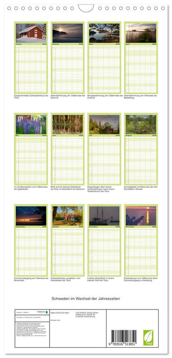 Schweden im Wechsel der Jahreszeiten (CALVENDO Familienplaner 2026)