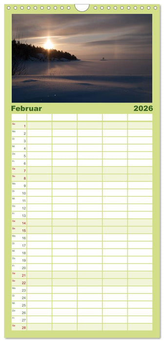 Schweden im Wechsel der Jahreszeiten (CALVENDO Familienplaner 2026)