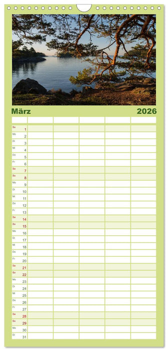 Schweden im Wechsel der Jahreszeiten (CALVENDO Familienplaner 2026)