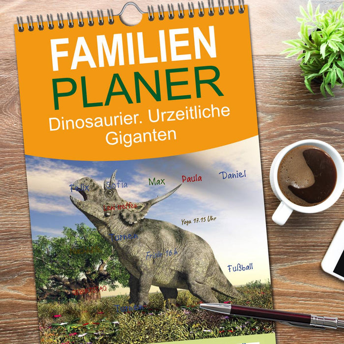 Dinosaurier. Urzeitliche Giganten (CALVENDO Familienplaner 2026)