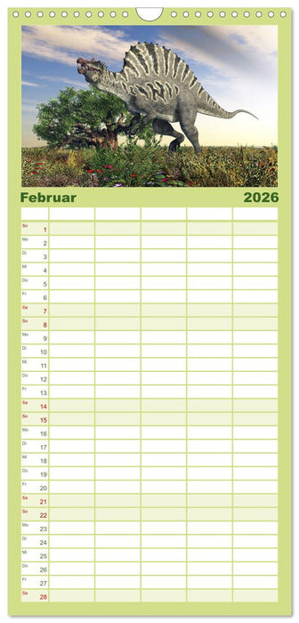 Dinosaurier. Urzeitliche Giganten (CALVENDO Familienplaner 2026)