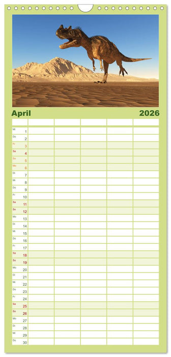 Dinosaurier. Urzeitliche Giganten (CALVENDO Familienplaner 2026)