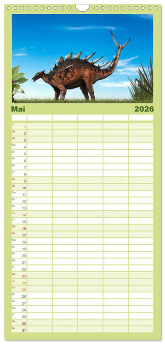 Dinosaurier. Urzeitliche Giganten (CALVENDO Familienplaner 2026)