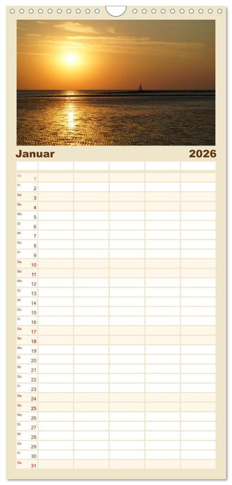 Norderney - von barfuß bis Lackschuh (CALVENDO Familienplaner 2026)