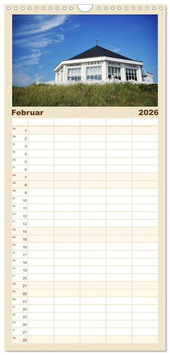 Norderney - von barfuß bis Lackschuh (CALVENDO Familienplaner 2026)