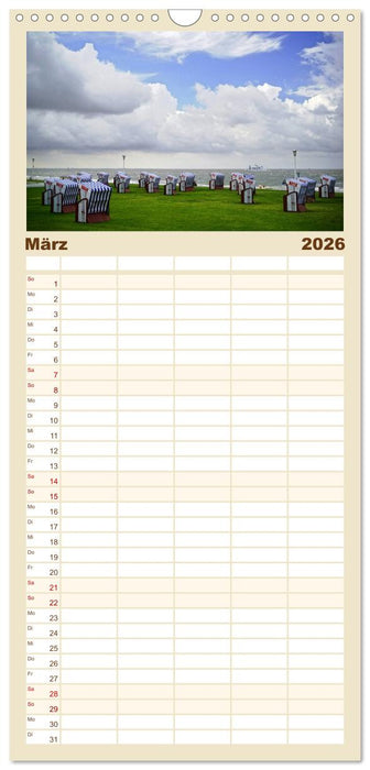 Norderney - von barfuß bis Lackschuh (CALVENDO Familienplaner 2026)