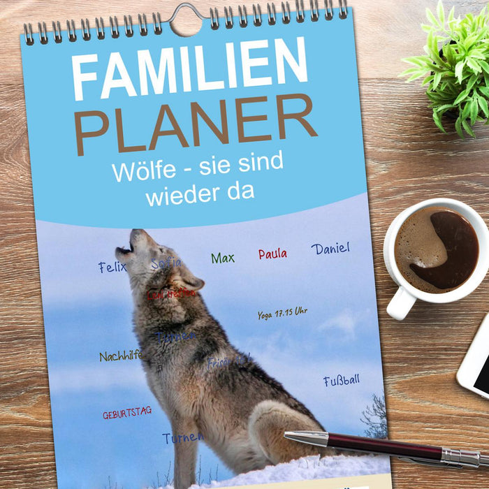 Wölfe - sie sind wieder da (CALVENDO Familienplaner 2026)