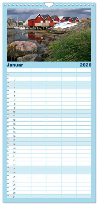 Unterwegs in Schweden (CALVENDO Familienplaner 2026)