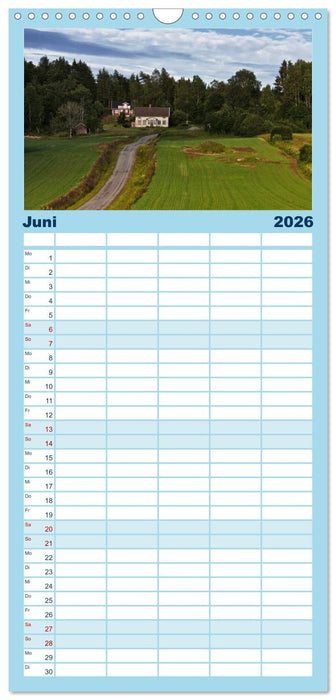 Unterwegs in Schweden (CALVENDO Familienplaner 2026)