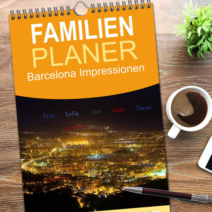 Barcelona Impressionen (CALVENDO Familienplaner 2026)
