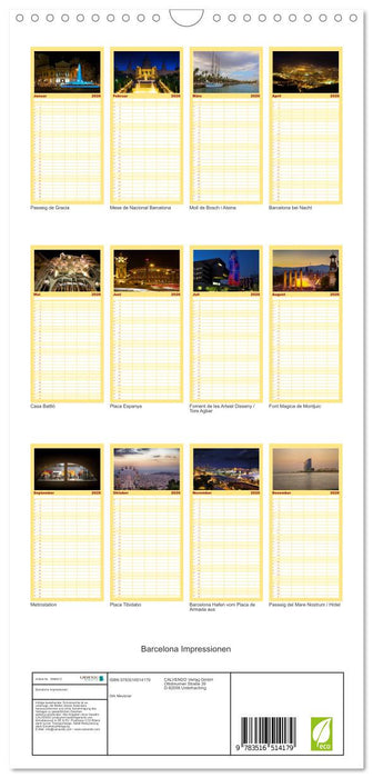 Barcelona Impressionen (CALVENDO Familienplaner 2026)