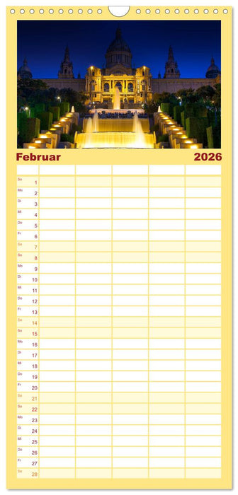 Barcelona Impressionen (CALVENDO Familienplaner 2026)