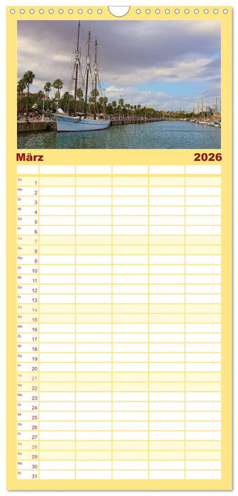 Barcelona Impressionen (CALVENDO Familienplaner 2026)