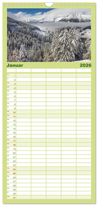 Sehnsucht nach Südtirol (CALVENDO Familienplaner 2026)