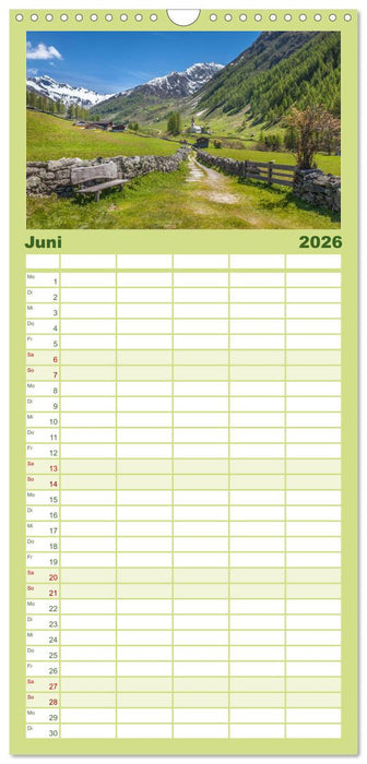 Sehnsucht nach Südtirol (CALVENDO Familienplaner 2026)