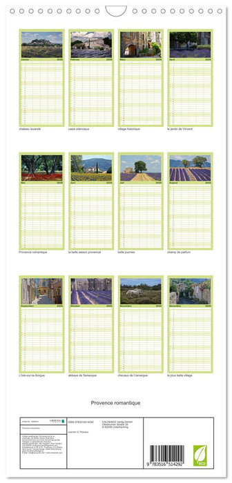 Provence romantique (CALVENDO Familienplaner 2026)