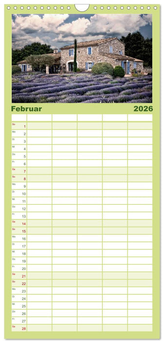 Provence romantique (CALVENDO Familienplaner 2026)