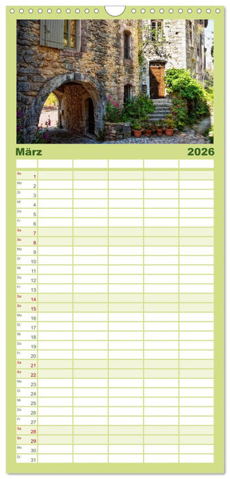 Provence romantique (CALVENDO Familienplaner 2026)