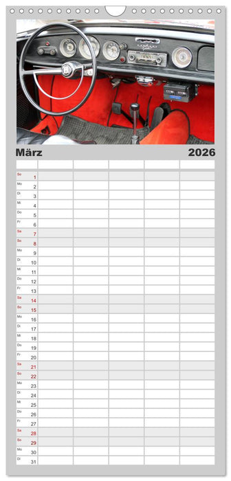 Eine Legende lebt. Der Karmann-Ghia (CALVENDO Familienplaner 2026)