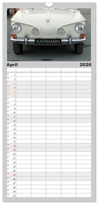 Eine Legende lebt. Der Karmann-Ghia (CALVENDO Familienplaner 2026)