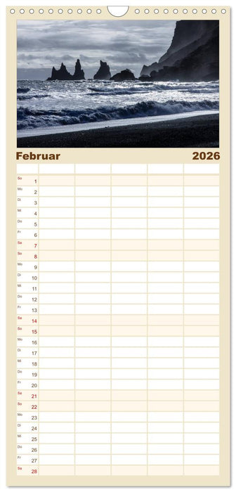 Island - Land aus Feuer und Eis (CALVENDO Familienplaner 2026)