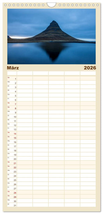 Island - Land aus Feuer und Eis (CALVENDO Familienplaner 2026)