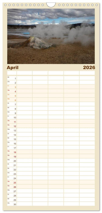 Island - Land aus Feuer und Eis (CALVENDO Familienplaner 2026)
