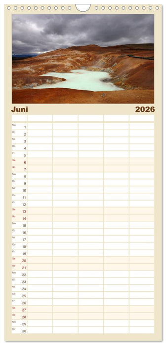 Island - Land aus Feuer und Eis (CALVENDO Familienplaner 2026)