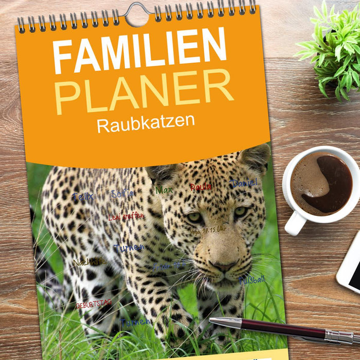 Raubkatzen (CALVENDO Familienplaner 2026)