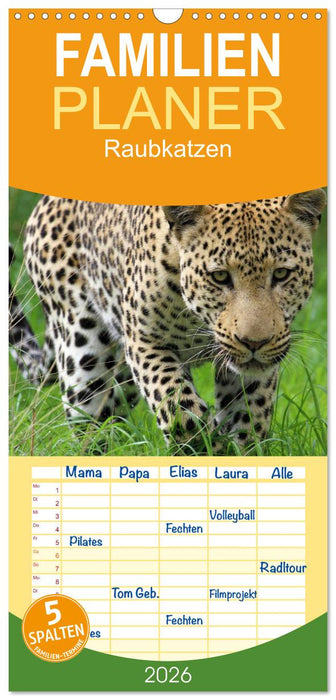 Raubkatzen (CALVENDO Familienplaner 2026)