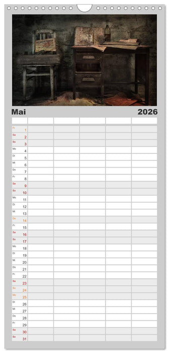 Geheimnisvolle Orte - Lost Places (CALVENDO Familienplaner 2026)