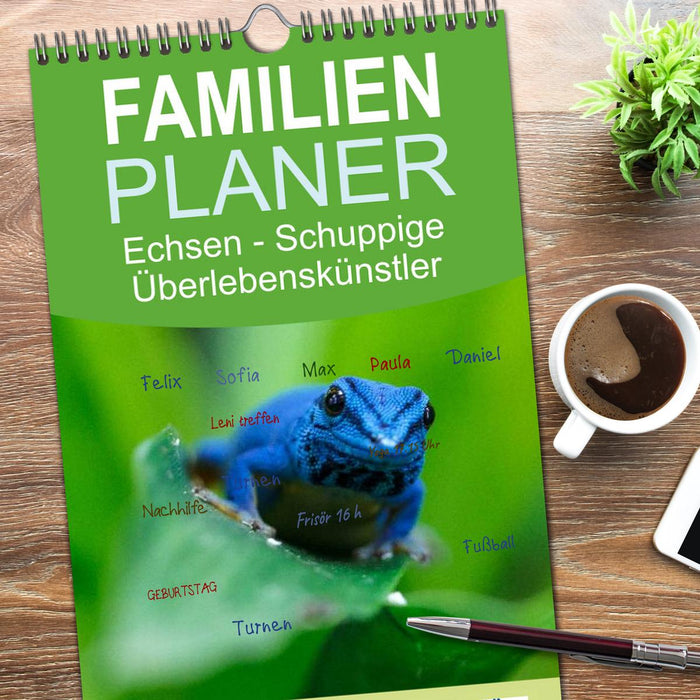 Echsen - Schuppige Überlebenskünstler (CALVENDO Familienplaner 2026)