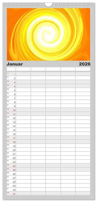 Energie-Spiralen (CALVENDO Familienplaner 2026)